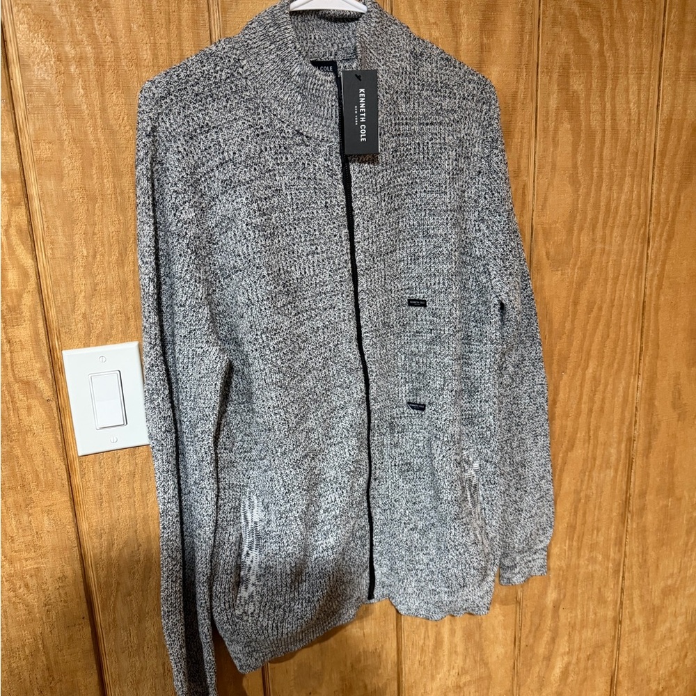 Kenneth Cole Black and White Knit Sweater